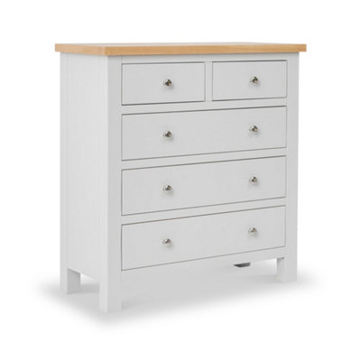 Farro Grey 2 Over 3 Chest Of Drawers Fully AssembledBy Roseland Furniture from B&Q