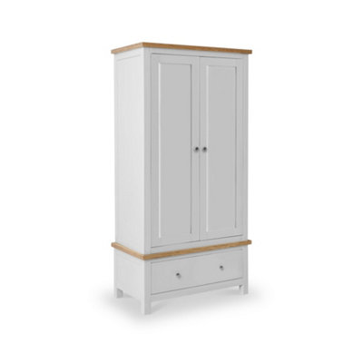 Farro Grey Double Wardrobe With DrawerBy Roseland Furniture from B&Q
