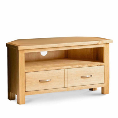London Oak 90Cm Corner Tv UnitFully Assembled By Roseland Furniture from B&Q