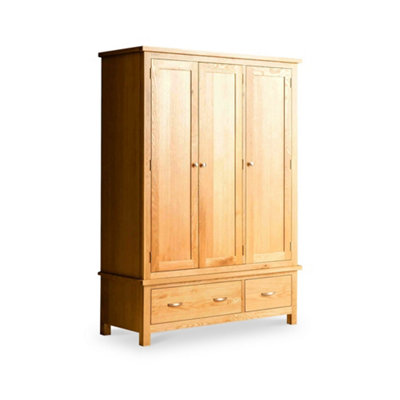 London Oak Large Triple Wardrobe With 2 DrawersBy Roseland Furniture from B&Q