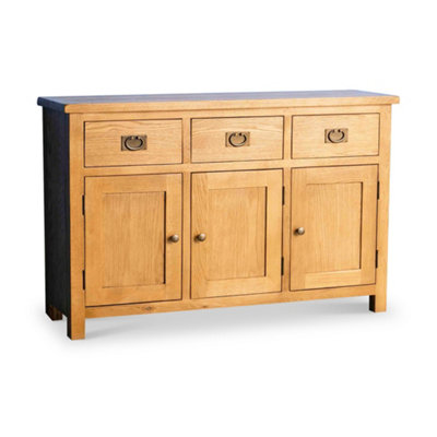 Surrey Oak Large Sideboard Fully Assembled By Roseland Furniture from B&Q