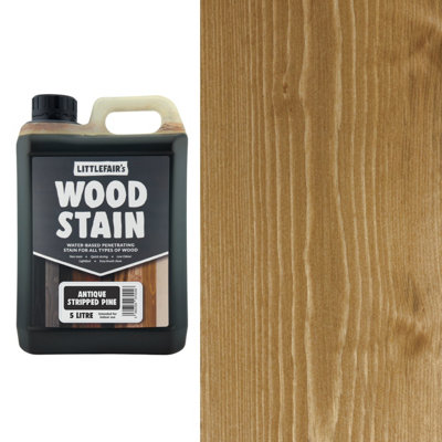 B&Q - Wood Stain Water-BasedAntique Stripped Pine5  LtrLittlefair's - Image 4