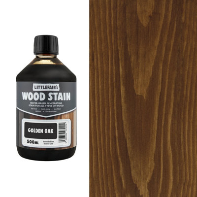 Littlefair's Wood Stain Water-Based - Oak - 500Ml Golden