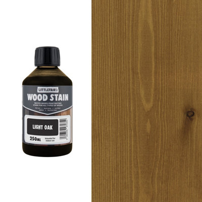 B&Q - Wood Stain Water-BasedLight Oak250MlLittlefair's