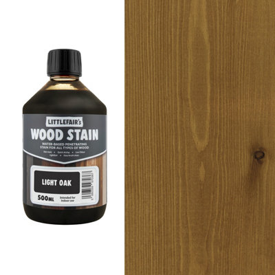 Littlefair's Wood Stain Water-Based - (Light Oak) – Non-Toxic, Eco-Friendly & Quick Drying - Easy-to-Apply, Concentrated Formula for All Wood Types – 500ml - Image 4