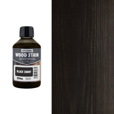 Littlefair's Black Wood Stain Water-Based - Ebony - 250Ml