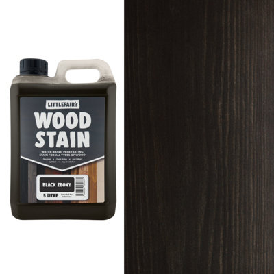 Wood Stain Water-BasedBlack Ebony5  LtrLittlefair's from B&Q