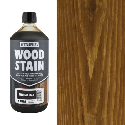 Wood Stain Water-BasedMedium Oak1  LtrLittlefair's from B&Q