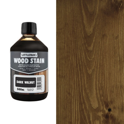 B&Q - Wood Stain Water-BasedDark Walnut500MlLittlefair's