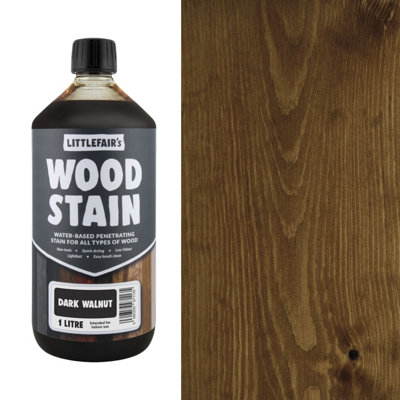 B&Q - Wood Stain Water-BasedDark Walnut1  LtrLittlefair's