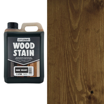 Wood Stain Water-BasedDark Walnut5  LtrLittlefair's from B&Q
