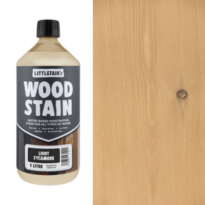Littlefair's Wood Stain Water Based - Sycamore - 1 Ltr Light