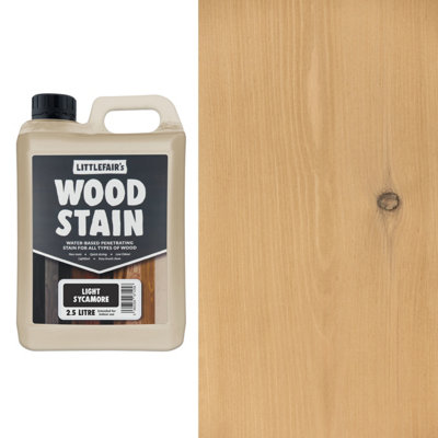 Littlefair's Wood Stain Water Based - Sycamore 2.5 Ltr Light