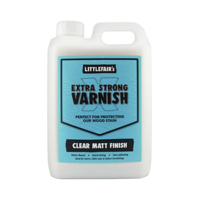 B&Q - Clear Wood Varnish Extra StrongMatt5  LtrLittlefair's