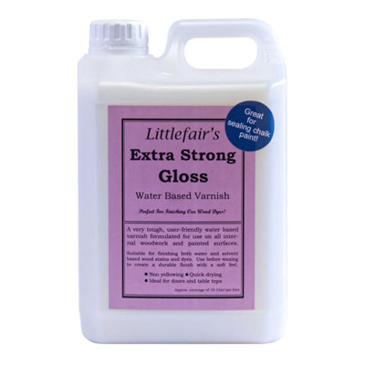 B&Q - Clear Wood Varnish Extra StrongGloss5  LtrLittlefair's