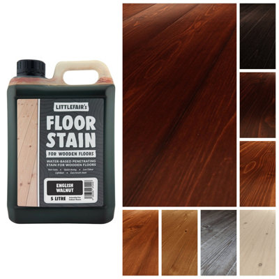 Wood Floor Stain Water-BasedEnglish Walnut5  LtrLittlefair's from B&Q
