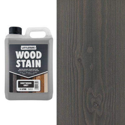 Wood Stain Water-BasedDriftwood Grey5  LtrLittlefair's from B&Q