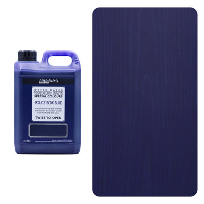 Wood Stain Water-BasedPolice Box Blue2.5  LtrLittlefair's from B&Q