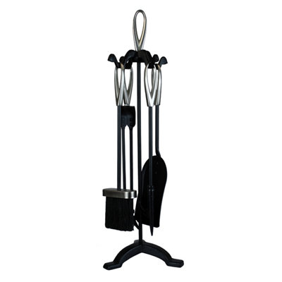 Simpa Clarendon Prestige 24" Stainless Steel 5Pc Companion Set from B&Q