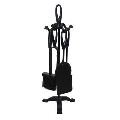 Simpa Clarendon 22" Black 5Pc Companion Set from B&Q
