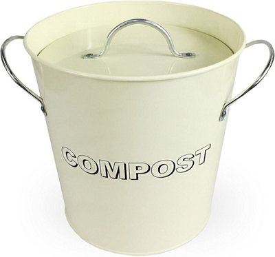 Simpa 6L Cream Compost Food Waste Recycling Bin Caddy from B&Q