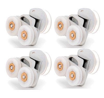 4 X Shower Part Shower Door Rollers/ Spare / Runners 19mm Wheels Grooved L3 (Suitable For Aqualux And Bristan Showers) from B&Q