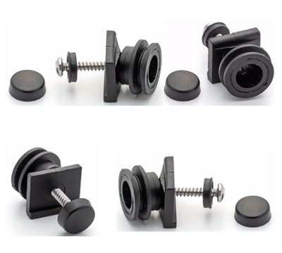 4 X Shower Part Shower Door Rollers Joint Ball Grooved Sovereign Circled Slot Wheels/runners 19mm Black L1 from B&Q