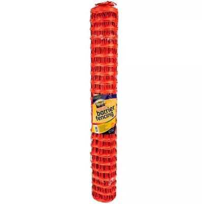 Prosolve Orange Barrier Fencing Mesh 1M X 50M Heavy Duty from B&Q