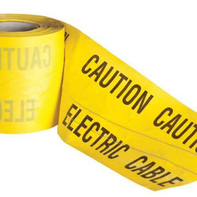 PBSL Group Detectable Underground Warning TapeElectric Cable 150mm X 100Mtr from B&Q