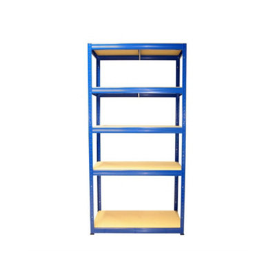 1800mm X 900mm X 450mm Blue Storage 5 Shelf Shelving Unit from B&Q