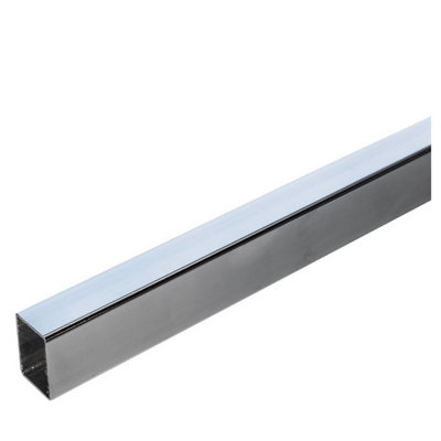 3Mtr Chrome Plated 25mm Square Tube from B&Q