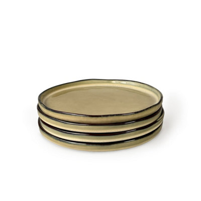 Scandi Home Set Of 4 20Cm Oslo Oatmeal Reactive Glaze Ceramic Side Plates from B&Q