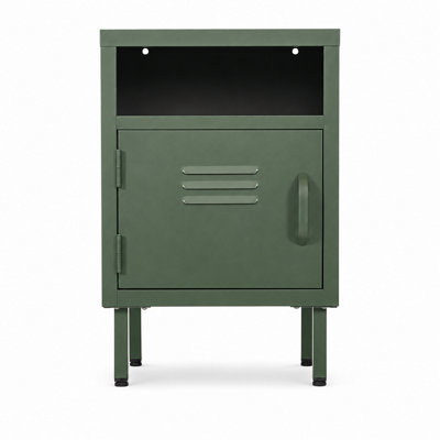 B&Q -  Metal Storage Locker With Shelf Olive Green 35X35X51Cm Flat Pack