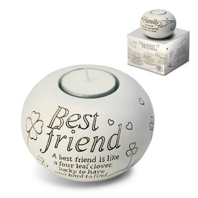 Said With Sentiment Candle Holder: Best Friend