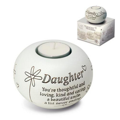  - Said With Sentiment Candle Holder: Daughter