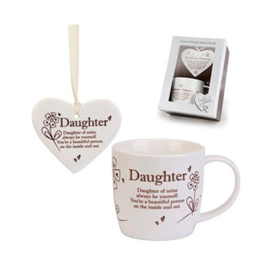 - Said With Sentiment Heart & Mug Set: Daughter