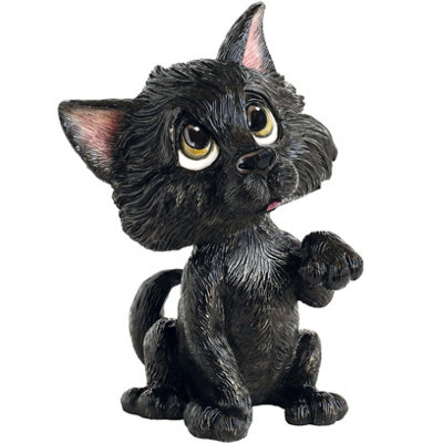 Little Paws Lucky Black Cat Figurine from B&Q