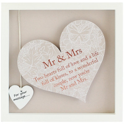  - Said With Sentiment Heart In FrameMr & Mrs