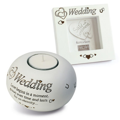  - Said With Sentiment Candle Holder & Frame: Wedding