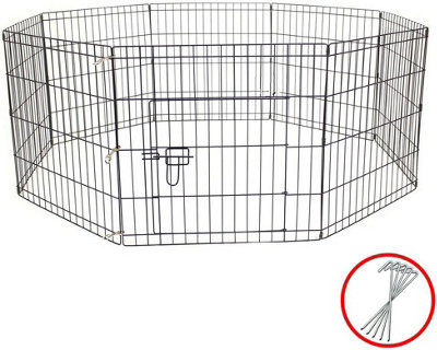  - Pet Dog Pen Puppy Cat Rabbit Foldable Playpen Indoor/outdoor Enclosure Run Cage (X-Large: Height 107Cm)