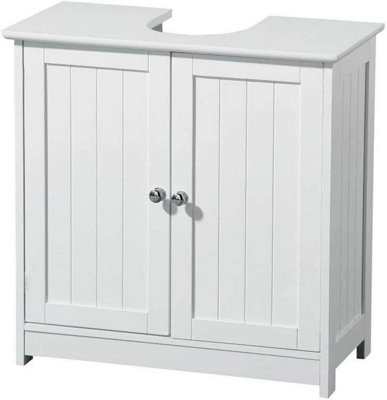 Avc Designs Bathroom Sink Cabinet Under Basin Unit Cupboard Storage Floor Cabinet Furniture White from B&Q