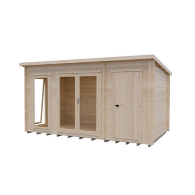 B&Q -  Walsoken 8X12 19mm Summer House Log Cabin