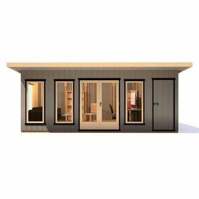 B&Q -  Cali 20 X 8 Feet Pent And Storage Garden OfficeOsb/mdfL334 X W616.7 X H246.1 Cm