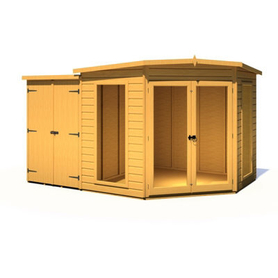 Shire Barclay 8 X 12 Feet With Side Shed - L127.4 X W237.3 X H190.2 Cm