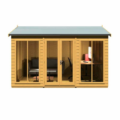 Shire Mayfield 12 X 8 Summerhouse - Wood - L257.2 X W371.4 X H240.8 Cm