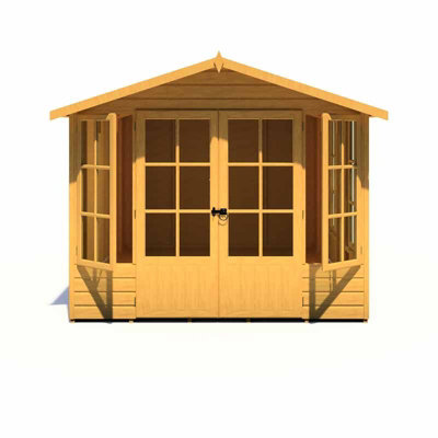 Shire Delmora 8 X 12 Shiplap Summerhouse - Wood - L392.1 X W261.3 X H217.4 Cm