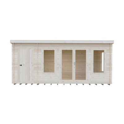 B&Q -  Elm 10X17 19mm Summer House Log Cabin