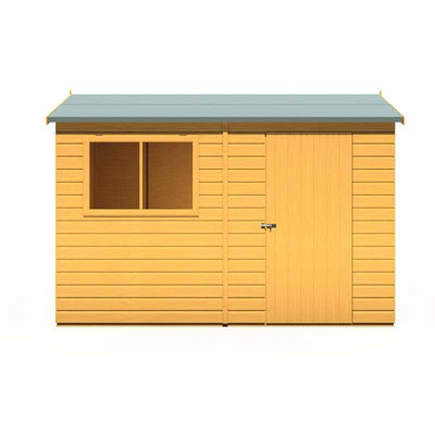 Shire Lewis 10 X 8 Feet Single Door Reverse Apex Style C Shed - L256.6 X W311.4 X H220.7 Cm-36243