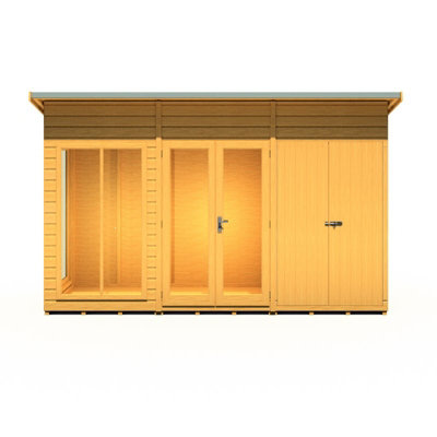 Shire Lela 12X4 Summerhouse Including Storage - L162.1 X W371.4 X H229.9 Cm