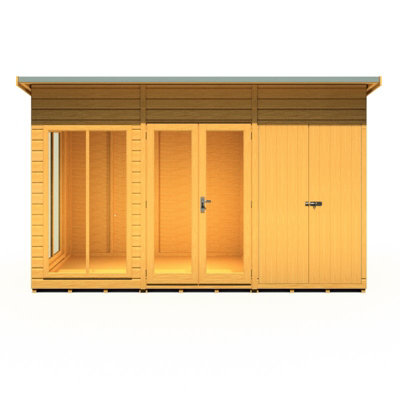 Shire Lela 12X6 Summerhouse Including Storage - L222.8 X W371.4 X H228.4 Cm